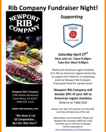 Newport Rib Company Fundraiser Night